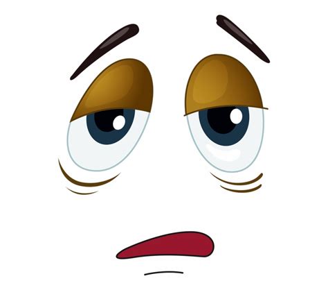 Faces Clipart Face Without Eye Tired Cartoon Face Png Transparent
