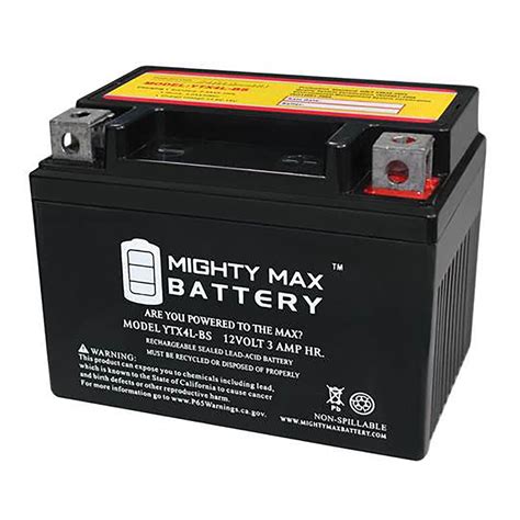 Ytx4l Bs 12v 3ah 50cca Replacement Battery For Scooters Motorcycles