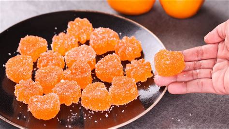 Orange Gummy Candy Recipe Orange Jelly Candy Orange Candy Recipe