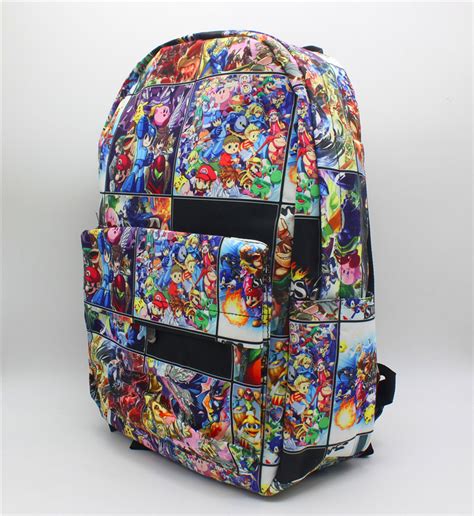 Japan Anime Super Smash Bros Backpack Multi Color Shoulder