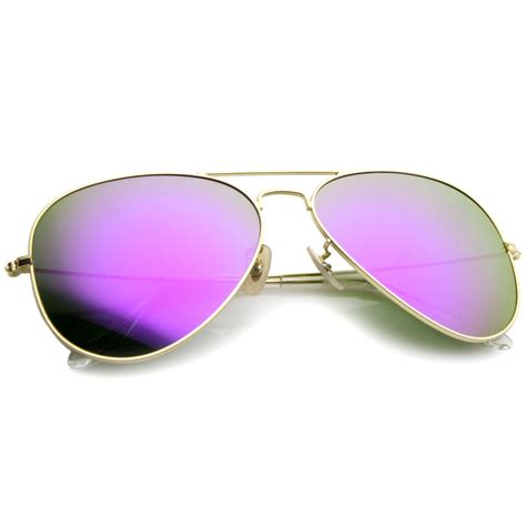 Large Premium Design Matte Metal Aviator Sunglasses 61mm Zerouv