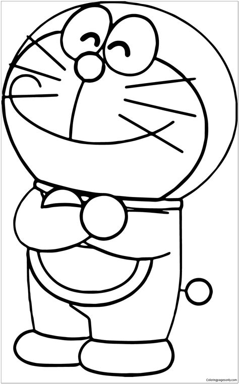 Happy Doraemon 1 Coloring Page | Free coloring pages, Cute coloring pages, Flower coloring pages