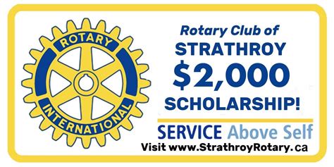 Service Above Self Scholarship Rotary Club Of Strathroy