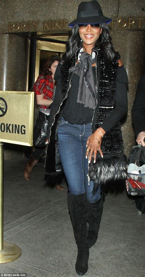 Comfortable Chic Naomi Campbell Was Spotted Leaving Siriusxm Dressed