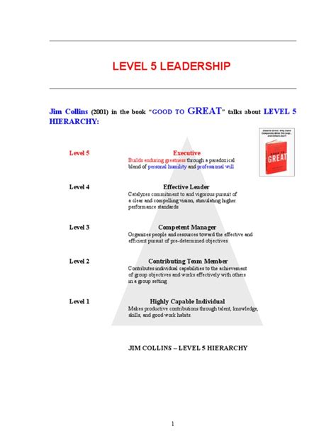 Level 5 Leadership Jim Collins Pdf