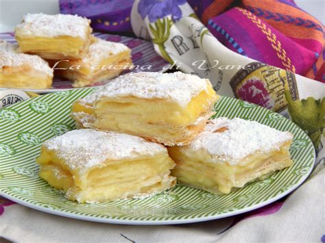 Altre ricette in relazione con dolci con la pasta sfoglia. QUADROTTI di PASTA SFOGLIA con CREMA PASTICCERA dolce goloso