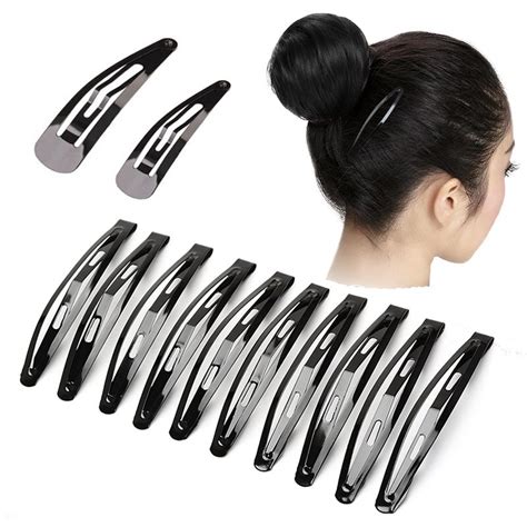 Lnrrabc 12pcpack High Quality Hairpins Black Bb Clips Solid Headbands Alloy Women 4 Styles Hair