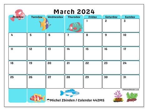 Calendar March 2024 442ms Michel Zbinden Gy