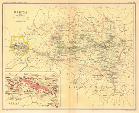 Simla Shimla And Jutogh Cantonment Lakkar Bazaar British India 1931