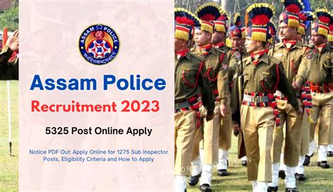 Assam Police Recruitment Notice PDF Apply Online Posts Age