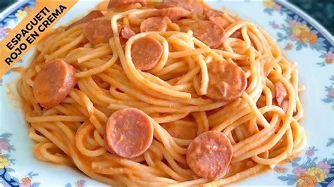 Arriba Imagen Receta De Espagueti Con Salchichas Abzlocal Mx