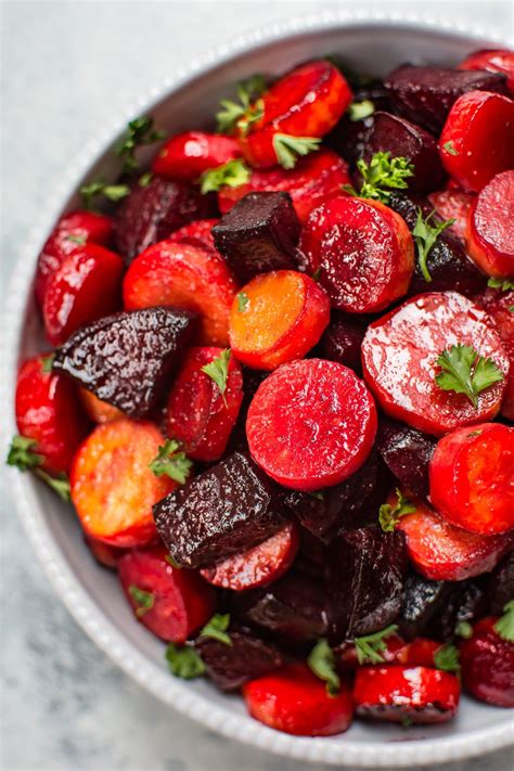 This Maple Roasted Beets And Carrots Recipe Is An Easy Colorful And