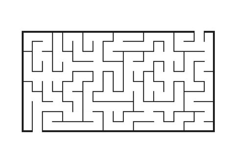 Black Rectangular Labyrinth Game For Kids Puzzle For Children Maze