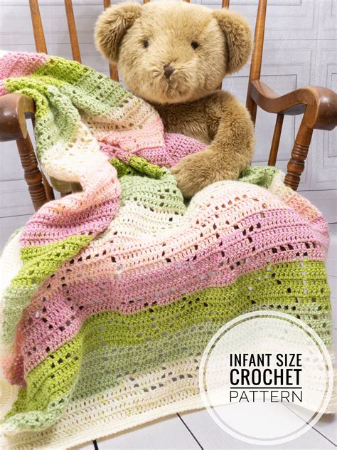 Flower Baby Blanket Crochet Pattern Toddler Blanket Etsy
