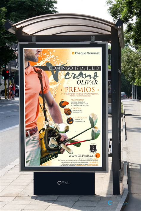 Cartel Publicitario Club De Golf En Madrid Olivar De La Hinojosa