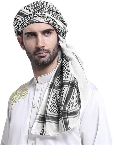 men arabic shemagh kaffiyeh headscarf turban bandana soft muslim hijab headband shawl classic