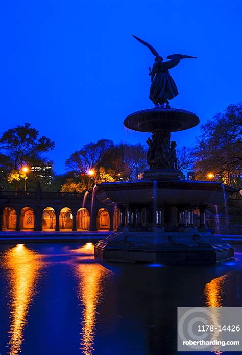 Bethesda Fountain In Central Park Stock Photo
