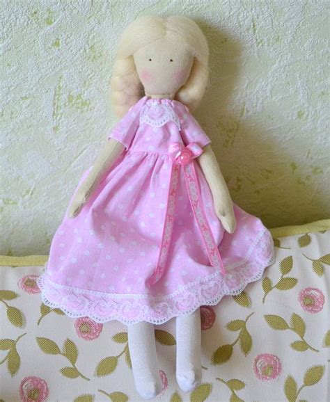 Doll Tilde Doll Rag Handmade Doll Rag Doll Pink Dress Doll For Games