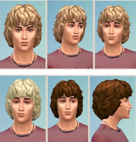 Birksches Sims Blog Curly Hair For Him Sims 4 Hairs Curly Hair