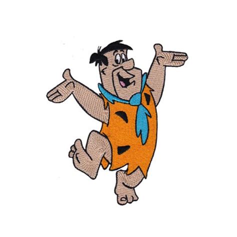 Fred Flintstone Iron On Patch Official Hanna Barbera Iron On Etsy