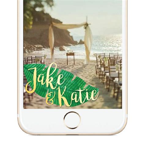 A magical hideaway, nestled deep in the woods. Palm Leaves Wedding Snapchat Geofilter $10.00 | Snapchat ...