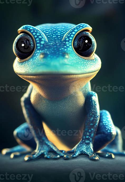 Illustration Of A Cute Cartoon Lizard With Big Funny Eyes 12953094