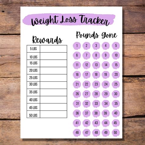 Weight Loss Tracker Printable 60
