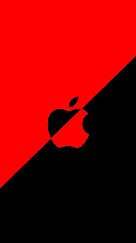 Download Red And Black Apple Logo Iphone Wallpaper