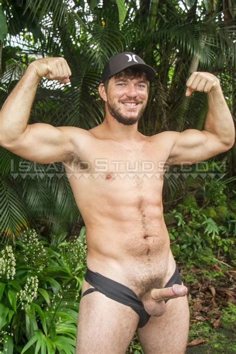 Blue Collar Bearded All American Lumberjack Island Studs Derek Strips Naked Jerking His Huge