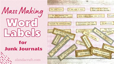 How To Mass Make Word Labels For Junk Journals Alanda Craft