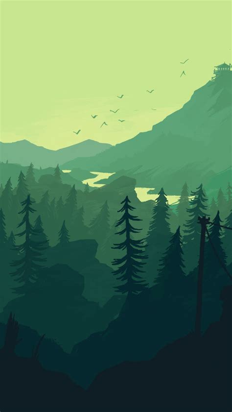 Minimalist Forest Wallpaper