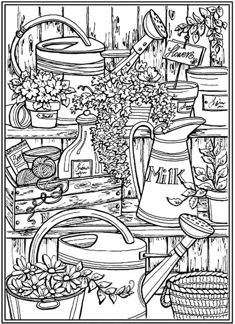 MAgic Garden Coloring Page For Adults | Abstract coloring pages