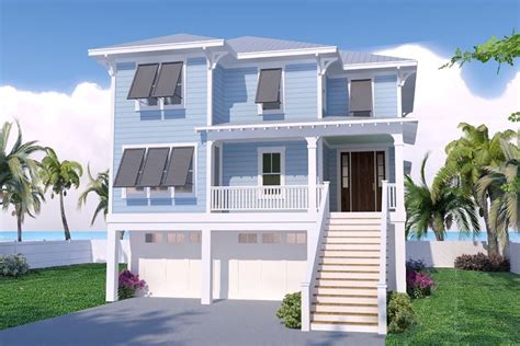Plan 15244nc 4 Bed Coastal Living House Plan With Elevator In 2021