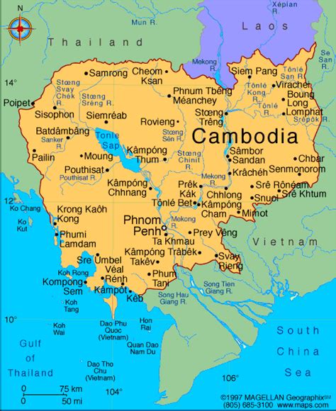 Cambodia Map Regional Political Maps Of Asia Regional Political City