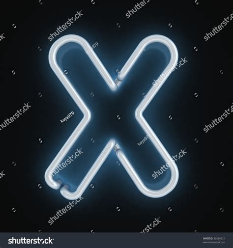 Neon Font Letter X Stock Photo 82568221 Shutterstock