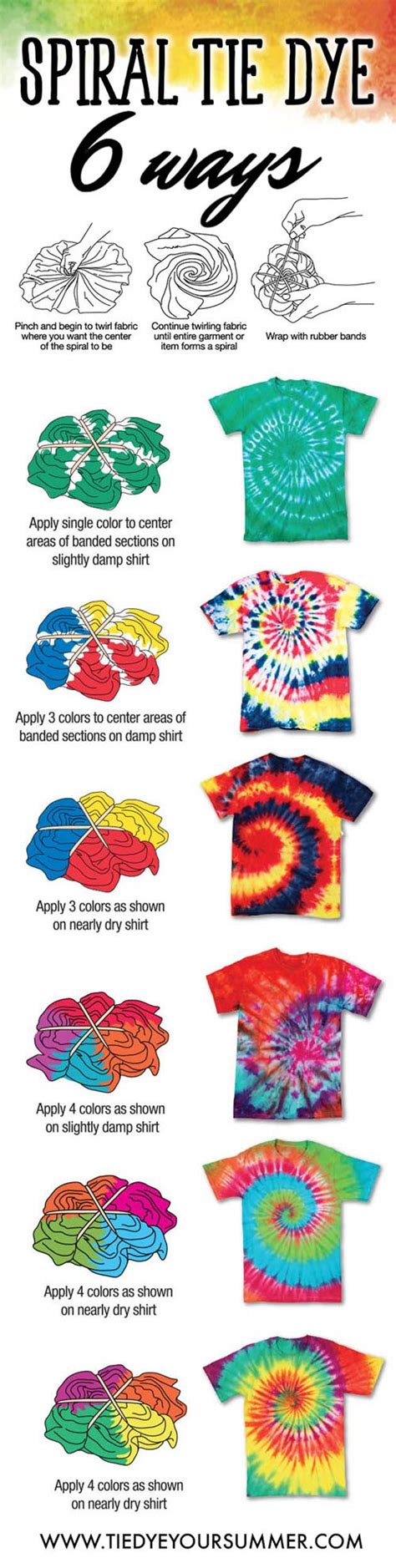 How To Make A Swirl Tie Dye Shirt Repeat Step 2 Five Times In