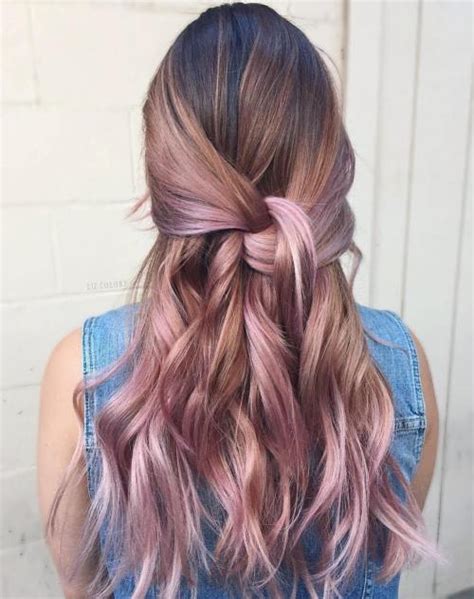 20 magníficos ejemplos de balayage de oro rosa los cortes de cabello