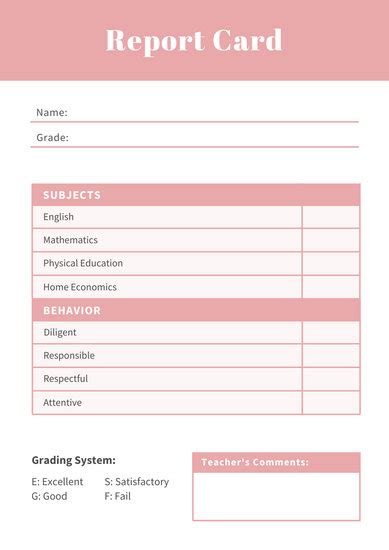 Homeschool report card template will make sure that the homebased teacher can have a grade card that can accurately record the academic performance of a student and their behavior. Customize 34+ Homeschool Report Card templates online - Canva