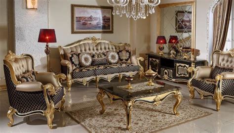 Quality Luxury Classic Living Room Sofa Sets Elegant