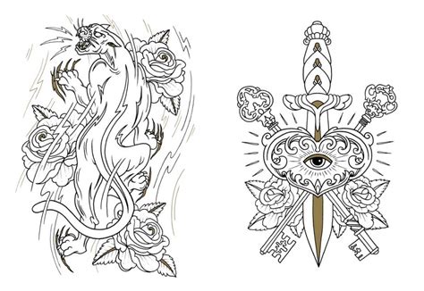 Download Tattoo coloring for free - Designlooter 2020 👨‍🎨