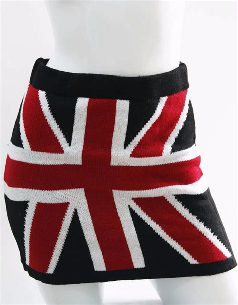 casual mini national flag skirt women sexy school print autumn straight skirts england style in