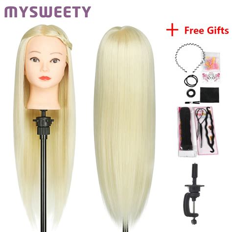 Buy Bride Blonde Hairdressing 24 Inch Mannequin Dolls Long Hair Training Head