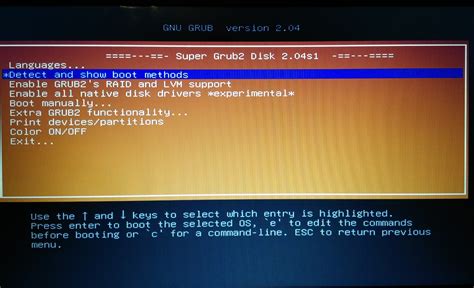 Super Grub2 Disk Boot A Computer With A Broken Bootloader Rs1 Linux