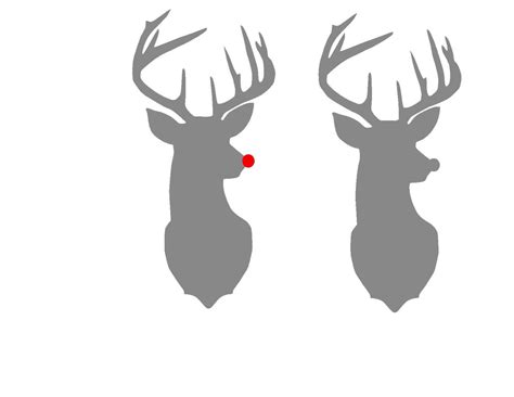 Rudolph The Red Nosed Reindeer Silhouette Svg Instant Download