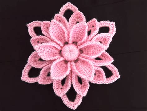 Gorgeous 3 D Flower Video Tutorial Crochet Ideas