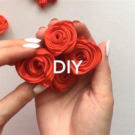 Розы из атласных лент простым способом 🌹🌱 How To Make Satin Ribbon