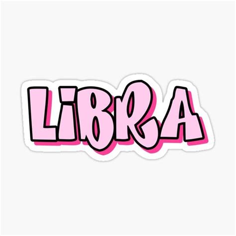 Libra Y2k Pink Sticker By Gabyiscool