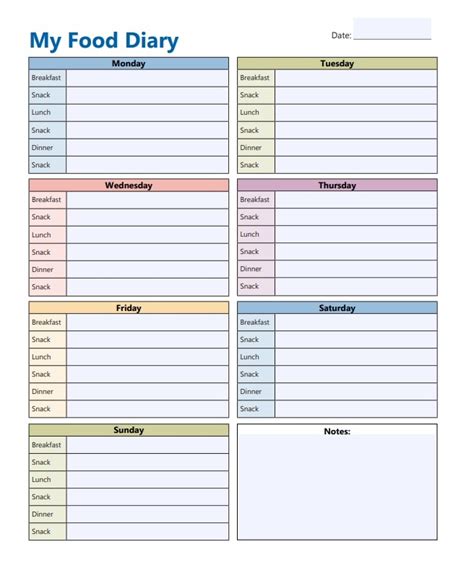 Food journal is a most important document for health conscious people. Healthy Food Journal Template | Free Word Templates