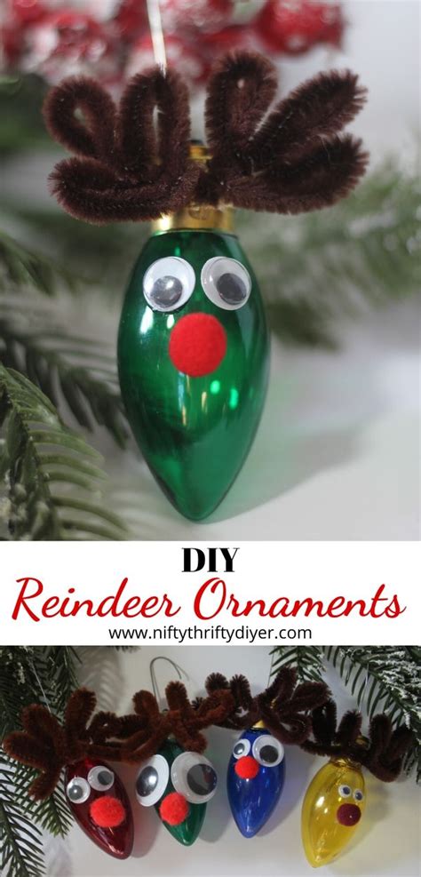 Diy Reindeer Ornaments ~ Christmas Craft For Kids