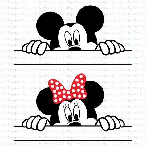 Minnie Mickey Mouse Peeking Svg Minnie Mouse Face Svg Cut Files For